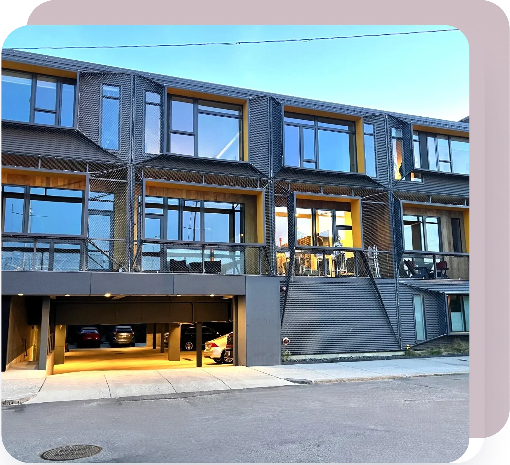Modern multi-story residential building showcasing innovative design by Community Growth Solutions.